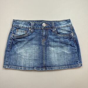 Vintage Dollhouse Mini Skirt Womens 3 (29x12) Medium Wash Denim Y2K